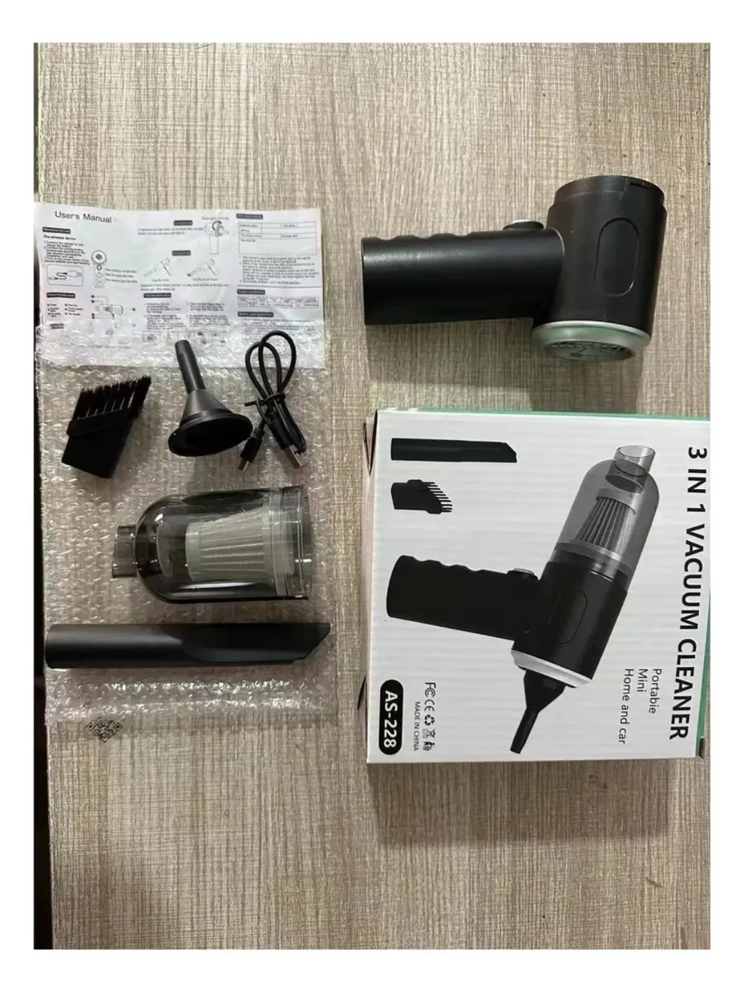 Combo Hidrolavadora portátil + Mini Aspiradora 3 en 1